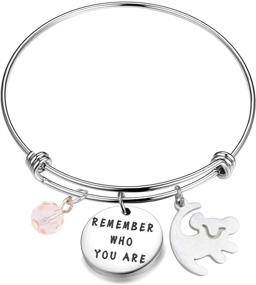 img 4 attached to 🎬 MAOFAED Inspirational Gift: The Movie Quote Bracelet - Personalized Daughter Birthday Gift for Her - Remembering Who You Are