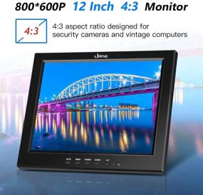 img 2 attached to 12 Inch LCD Security CCTV Monitor with VGA, HDMI, AV, and BNC Ports - 4:3 HD Display Screen for Home/Store Surveillance Camera, STB, PC - 800x600 Resolution - Built-in Speaker with Audio In/Out