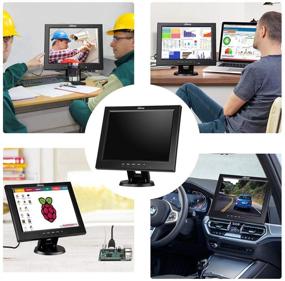 img 3 attached to 12 Inch LCD Security CCTV Monitor with VGA, HDMI, AV, and BNC Ports - 4:3 HD Display Screen for Home/Store Surveillance Camera, STB, PC - 800x600 Resolution - Built-in Speaker with Audio In/Out