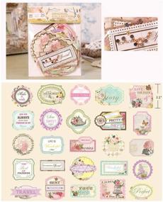 img 3 attached to Vintage Scrapbooking Supplies Kit: 50PCS Ephemera Stickers, Aesthetic Assorted Designs Die Cut Frame, Junk Journal Embellishments, Ideal for Personal Projects, Journaling, and Scrapbooking