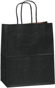 img 1 attached to 🛍️ Flexicore Packaging 8x4.75x10 Kraft Paper Gift Bags - FSC Certified, 50 Bags, Black