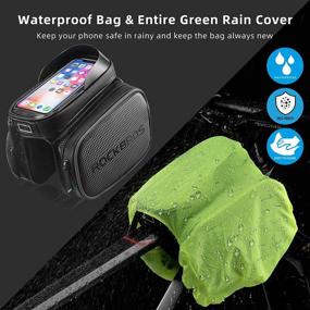 img 2 attached to 🚴 ROCKBROS Waterproof Bike Bag - Top Tube Phone Holder Pouch for Mountain Bicycles - Front Frame Touch Screen Cell Phone Holder Compatible with iPhone X, 8 Plus 7