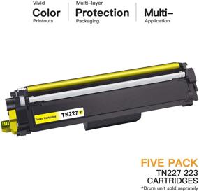 img 3 attached to E-Z Ink (TM) 5 Pack Compatible Toner Cartridge Replacement for Brother TN227 TN227bk TN-227 TN223 - Compatible with MFC-L3750CDW HL-L3210CW HL-L3290CD HL-L3230CDW Printer (Black, Cyan, Magenta, Yellow)