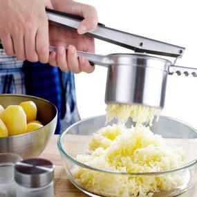 img 1 attached to 🥔 Anpro Stainless Steel Potato Ricer Masher - Fruit and Vegetable Food Press Strainer - Potato Mashers Ricers