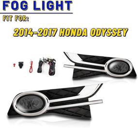 img 3 attached to AUTOFREE Driving Fog Lights For 2014-2017 Odyssey With H11 12V 55W Bulbs Fog Lamps Assembly Included Wiring Kits &Amp