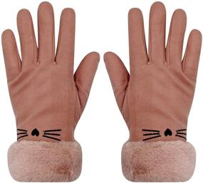 img 4 attached to 🧤 JUMISEE Touchscreen Weather Thermal Mittens: Optimized Girls' Accessories for Enhanced Online Visibility