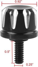 img 2 attached to 🔩 Pack of 2 Black Seat Mount Bolt Screws for Harley Davidson Street Glide 1996-2021