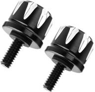 🔩 pack of 2 black seat mount bolt screws for harley davidson street glide 1996-2021 logo