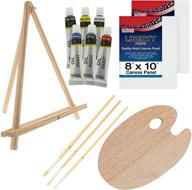 🎨 complete oil painting set: u.s. art supply 14-piece with table easel, brushes & palette logo