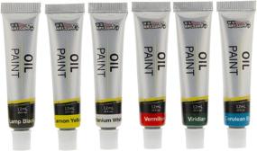 img 1 attached to 🎨 Complete Oil Painting Set: U.S. Art Supply 14-Piece with Table Easel, Brushes & Palette