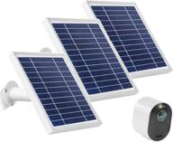 🔋 uogw 3w 6v solar panel charge for arlo pro3/ultra/ultra 2/pro 4 - 3pack, silver logo