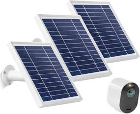 img 4 attached to 🔋 Uogw 3W 6V Solar Panel Charge for Arlo Pro3/Ultra/Ultra 2/Pro 4 - 3Pack, Silver