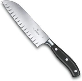 img 4 attached to Улучшите свои кулинарные навыки с ножом Victorinox Forged Santoku с длиной лезвия 7 дюймов и рифленой заточкой.