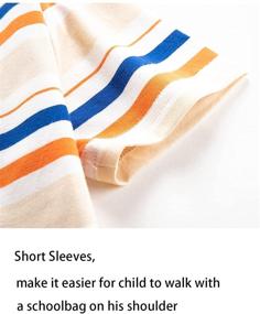 img 1 attached to Stylish WIYOSHY Boys' Cotton Stripe Sleeve T-Shirts - Trendy Tops, Tees & Shirts