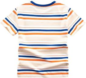 img 3 attached to Stylish WIYOSHY Boys' Cotton Stripe Sleeve T-Shirts - Trendy Tops, Tees & Shirts