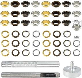 img 2 attached to Grommet Kit - Jerbro 500 Sets of Eyelet Grommets with Installation Tools - 3/16 Inch Size