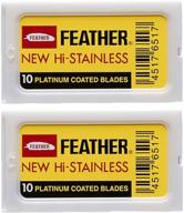 🪒 20 count feather double edge safety razor blades logo