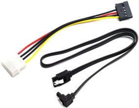 img 4 attached to DZS Elec Molex to SATA Power Adapter Cable + SATA III Data Cable for DIY HDD Power and Data Transmission