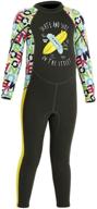 jeleuon little kids uv protection neoprene swimsuits with long sleeves - keep them warm while diving! logo