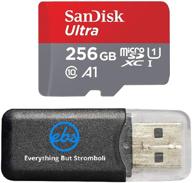 📷 sandisk 256gb ultra micro sd sdxc uhs-i class 10 memory card for samsung galaxy s9 s9+ plus (sdsquar-256g-gn6mn) bundle with everything but stromboli card reader for improved seo logo