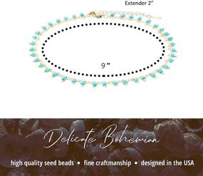img 3 attached to 🌈 NTLX Bohemian Ankle Bracelet for Women – Colorful Seed Bead Drop Design – Beach Vacation Wear – Gold Plated Chain – Gift Box Included