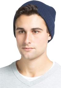 img 3 attached to Fishers Finery Men's Ultra Plush 100% Pure Cashmere Ribbed Cuffed Hat: Unmatched Comfort and Style