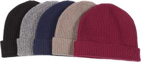 img 2 attached to Fishers Finery Men's Ultra Plush 100% Pure Cashmere Ribbed Cuffed Hat: Unmatched Comfort and Style