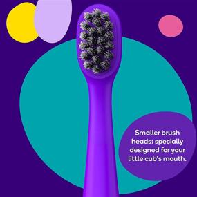 img 1 attached to 🦷 Enhance Kids' Oral Health with BURSTkids Electric Toothbrush - Soft Charcoal Bristles, Small Head, Comfort Grip, 2-Minute Timer, 2 Modes - Blue