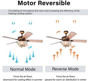 img 2 attached to 🦌 Morpholife Antler Ceiling Fan: Chandelier Fan Light with Remote, 52" Brown Indoor Electrical Fan for Hunting, Farmhouse