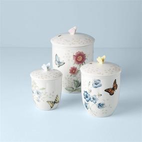 img 1 attached to 🦋 Lenox Butterfly Meadow 3-Piece Canister Set: Vibrant and Versatile Storage Solution, 6.60 LB, Multi