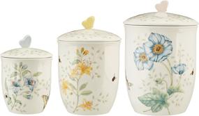 img 2 attached to 🦋 Lenox Butterfly Meadow 3-Piece Canister Set: Vibrant and Versatile Storage Solution, 6.60 LB, Multi