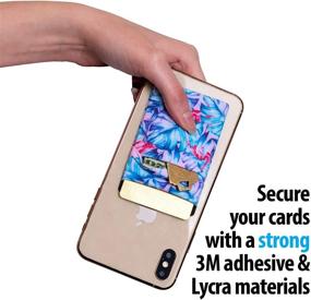 img 2 attached to Розовые фламинго. Эластичный клейкий карман для карт на заднюю панель смартфона для iPhone, Android и других смартфонов - набор из двух штук.