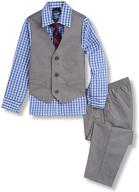 izod boys' 4-piece suit vest set for formal occasions logo