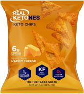 🌮 реальные кетоны - протеиновые чипсы с мст, в стиле тортильи, с вкусом натурального сыра, 4 упаковки, низкокарбоновая пища, без сахара - здоровая закуска логотип