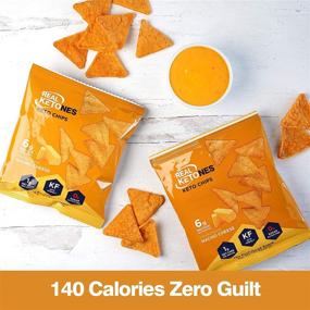 img 1 attached to 🌮 Real Ketones - Keto Protein Chips with MCT, Tortilla Style, Nacho Cheese Flavor, 4-Pack, Low Carb Food, No Sugar - Healthy Snack Option