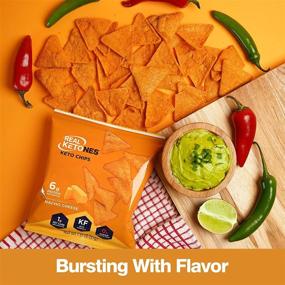 img 2 attached to 🌮 Real Ketones - Keto Protein Chips with MCT, Tortilla Style, Nacho Cheese Flavor, 4-Pack, Low Carb Food, No Sugar - Healthy Snack Option