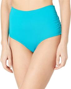 img 4 attached to 👙 Stylish and Versatile: Anne Cole Women's High Waist to Fold Over Shirred Bikini Bottom Swimsuit