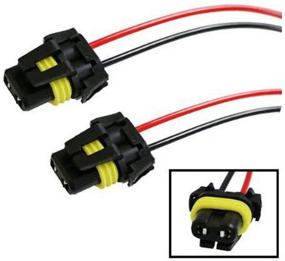 img 3 attached to Enhance Your Lighting Setup with iJDMTOY (2) 900-Series 9005 9006 Female Adapter Wiring Harness Sockets Wire for Headlights and Fog Lights