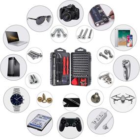 img 2 attached to 🔧 122-в-1 Набор прецизионных отверток: Набор магнитных отверток Justech для профессионального ремонта электроники - идеально подходит для ПК, MacBook, ноутбуков, часов, очков, смартфонов.