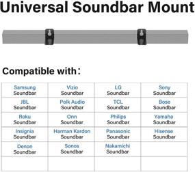img 3 attached to 🔊 Soundbar Wall Mount Shelf Bracket for Samsung, Sony, LG, JBL, Polk Audio, Vizio, Roku, Bose, Onn Sound Bars - Universal Mounting Solution
