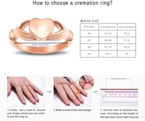 img 1 attached to Cremation Jewelry Ring for Ashes - Minicremation Women's Finger Ring Keepsake Memorial, Hold Loved Ones Ashes