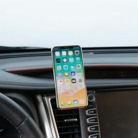 img 2 attached to 📱 Convenient Magnetic Phone Holder for Toyota Highlander 2018/2019 - Securely Mount iPhone, Samsung, and More!