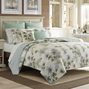 img 2 attached to 🌴 Tommy Bahama Serenity Palms Standard Sham: Tranquil Blue Bedding Accessory