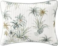 🌴 tommy bahama serenity palms standard sham: tranquil blue bedding accessory logo