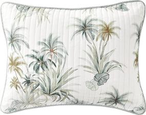 img 4 attached to 🌴 Tommy Bahama Serenity Palms Standard Sham: Tranquil Blue Bedding Accessory