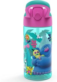 img 1 attached to 💧 Trolls Zak Designs BPA-Free Water Bottle in Blue and Pink - 17.5oz Capacity