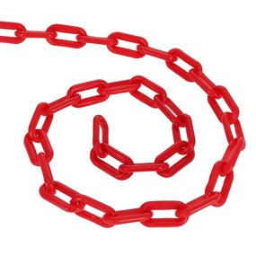 img 3 attached to BISupply 2In X 125Ft Red Plastic Chain Links for Effective Crowd Control