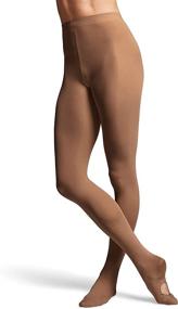 img 2 attached to 🩰 Enhance Your Performance with BLOCH Girls Contoursoft Adaptatoe Tights