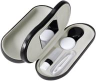 👓 rosenice double sided contact lens and glasses case - 2 in 1 travel kit with leakproof design - includes tweezers and applicator - ideal for home and travel logo