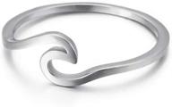 🌊 ocean sea wave stainless steel vacation holiday promise ring logo